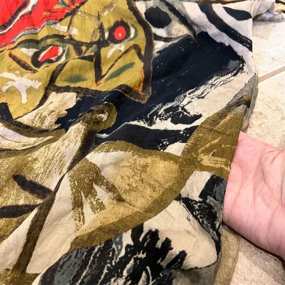 SYFS THC Women's XL Abstract Art Short Sleeve Dress Multicolor Casual - Picture 7 of 9